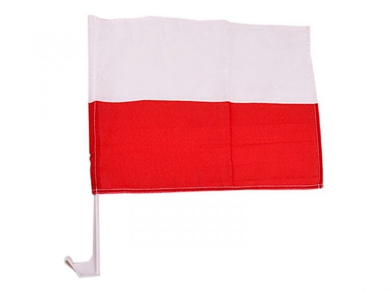 Polska - flaga samochodowa (autoflaga)