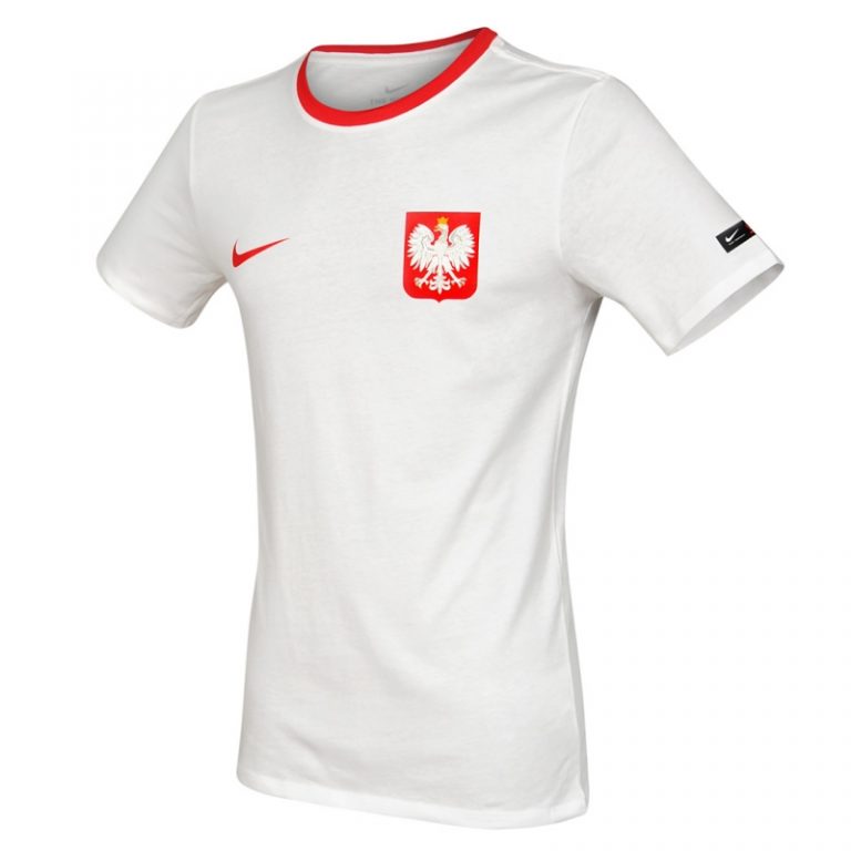 Polska - t-shirt Nike bawełniany biały