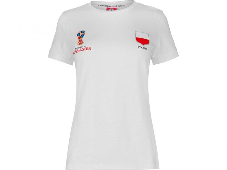 T-SHIRT DAMSKI POLSKA FIFA WORLD CUP 2018 (BIAŁY)