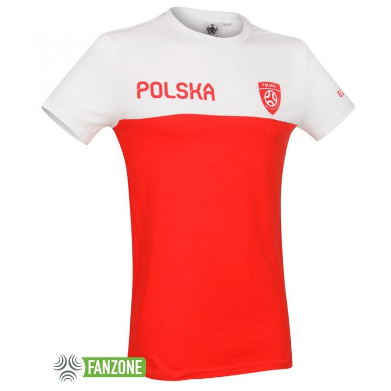 Polska - t-shirt kibica Euro 2020 biało-czerwony